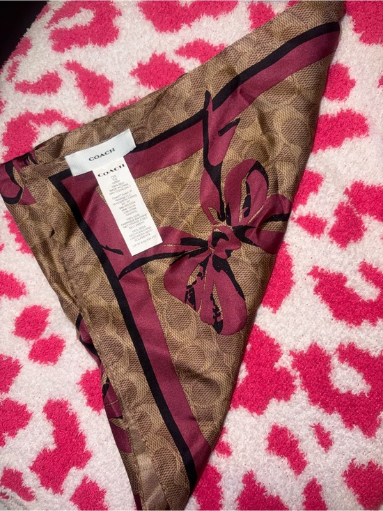 Coach Accessories - Coach Silk Bow Print Monogram Scarf/hankerchief